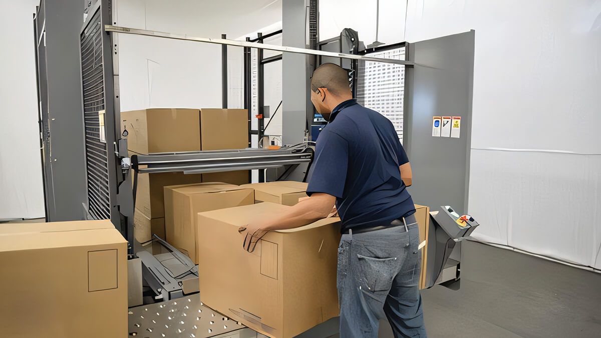 mejora la producción con el  paletizado semiautomático